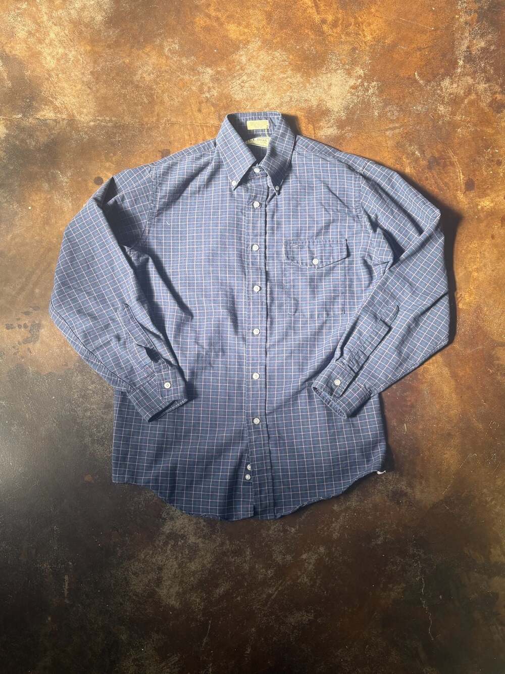 Vintage L.L. Bean Plaid Long Sleeve Button-Down Shirt Made in USA